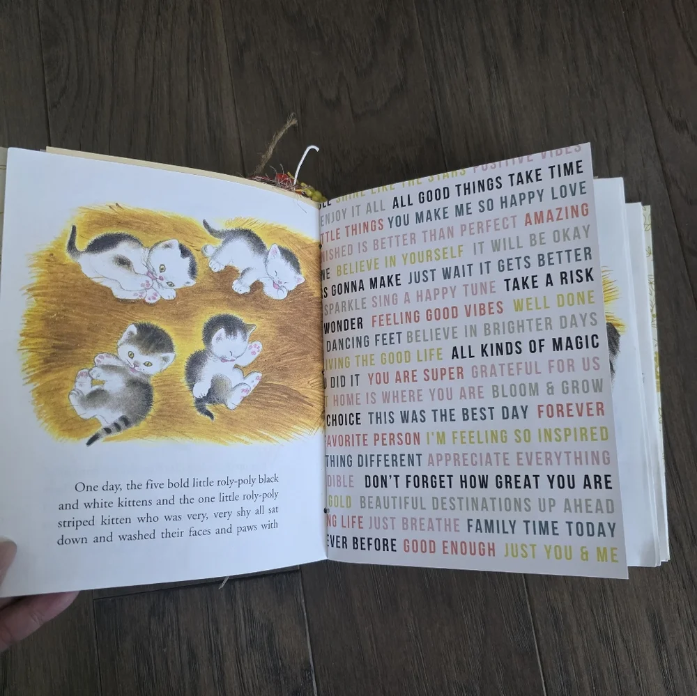 Little Golden Book The Shy Little Kitten Handmade Junk Journal + Original Book